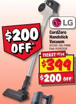 JB Hi-Fi LG CordZero Handstick Vacuum offer