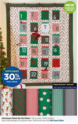 Spotlight Christmas Fabric By The Metre offer
