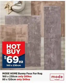 Spotlight Mode Home Bunny Faux Fur Rug offer
