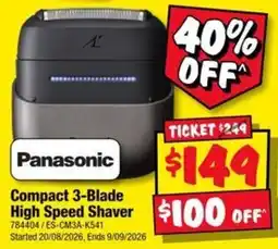 JB Hi-Fi Panasonic Compact 3-Blade High Speed Shaver offer