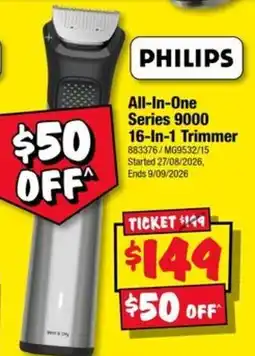 JB Hi-Fi Philips All-In-One Series 9000 16-In-1 Trimmer offer