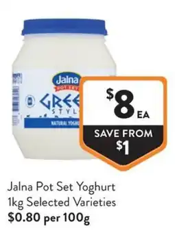 Foodworks Jalna Pot Set Yoghurt offer