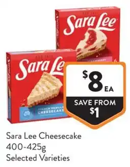Foodworks Sara Lee Cheesecake offer