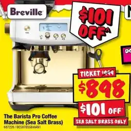 JB Hi-Fi Breville The Barista Pro Coffee Machine (Sea Salt Brass) offer