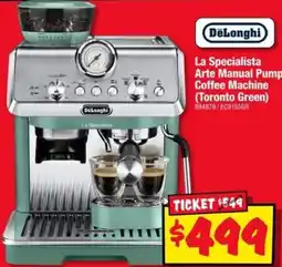 JB Hi-Fi DeLonghi La Specialista Arte Manual Pump Coffee Machine offer