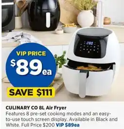 Spotlight CULINARY CO 8L Air Fryer offer