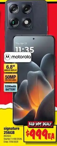 JB Hi-Fi motorola signature offer