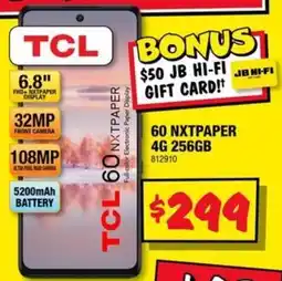 JB Hi-Fi TCL 60 NXTPAPER offer