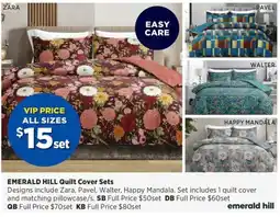 Spotlight Emerald Hill Quilt Cover Sets offer