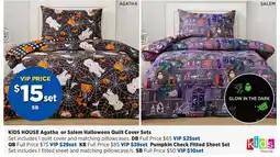Spotlight KIDS HOUSE Agatha or Salem Halloween Quilt Cover Sets offer