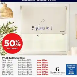 Spotlight Rylee Dual Roller Blinds offer