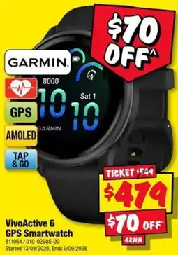 JB Hi-Fi Garmin VivoActive 6 GPS Smartwatch offer