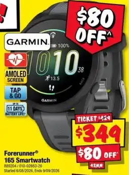 JB Hi-Fi Garmin Forerunner 165 Smartwatch offer
