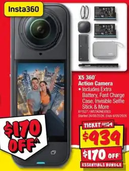 JB Hi-Fi Insta360 X5 360° Action Camera offer