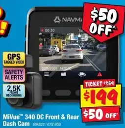 JB Hi-Fi MiVue 340 DC Front & Rear Dash Cam offer