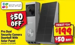 JB Hi-Fi Ezviz Pro Dual Security Camera Doorbell With Solar Panel offer