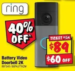 JB Hi-Fi Ring Battery Video Doorbell 2K offer