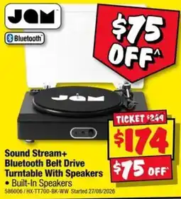JB Hi-Fi JAM Sound Stream+ Bluetooth Belt Drive Turntable With Speakers offer
