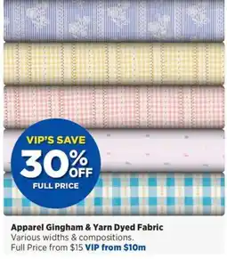 Spotlight Apparel Gingham & Yarn Dyed Fabric offer