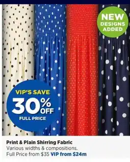 Spotlight Print & Plain Shirring Fabric offer