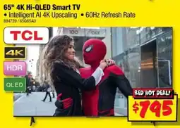 JB Hi-Fi TCL 65" 4K Hi-QLED Smart TV offer