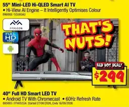 JB Hi-Fi 55" Mini-LED Hi-QLED Smart AI TV offer