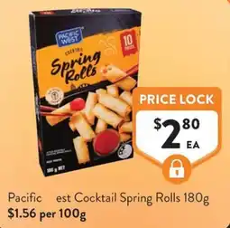 Foodworks Pacific West Cocktail Spring Rolls offer