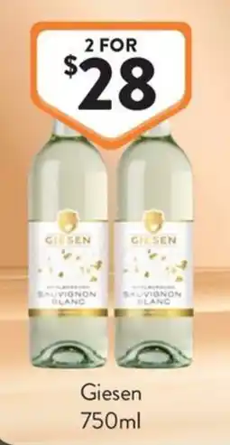 Foodworks Giesen Sauvignon Blanc offer