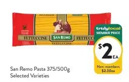 Foodworks San Remo Pasta offer