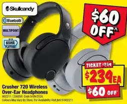 JB Hi-Fi Skullcandy Crusher 720 Wireless Over-Ear Headphones offer