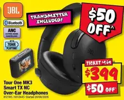 JB Hi-Fi JBL Tour One MK3 Smart TX NC Over-Ear Headphones offer