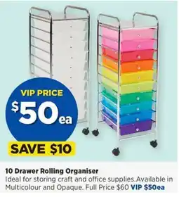 Spotlight 10 Drawer Rolling Organiser offer