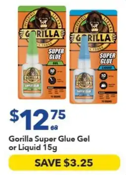 Ritchies Gorilla Super Glue Gel or Liquid offer