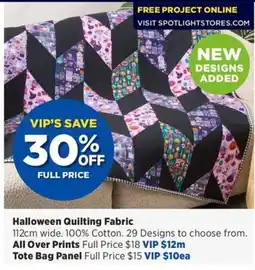 Spotlight Halloween Quilting Fabric offer