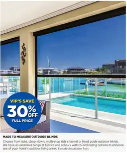 Spotlight Made to measure outdoor blinds offer
