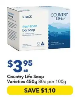 Ritchies Country Life Soap Varieties offer