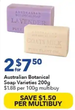 Ritchies Australian Botanical Soap Varieties offer