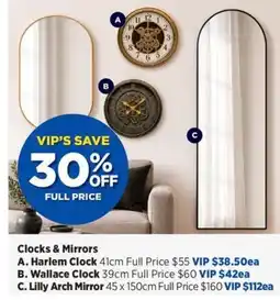Spotlight Clocks & Mirrors offer