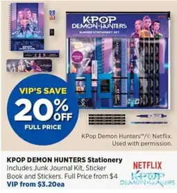 Spotlight KPOP DEMON HUNTERS Stationery offer