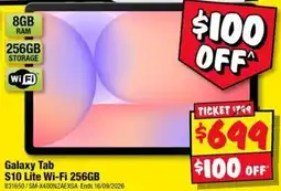JB Hi-Fi Galaxy Tab S10 Lite Wi-Fi 256GB offer