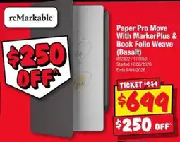JB Hi-Fi reMarkable Paper Pro Move With MarkerPlus & Book Folio Weave (Basalt) offer