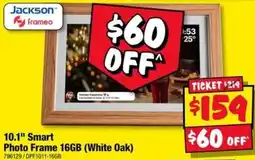 JB Hi-Fi Jackson Frameo 10.1" Smart Photo Frame 16GB (White Oak) offer