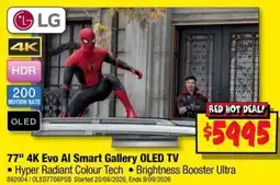JB Hi-Fi LG 77" 4K Evo AI Smart Gallery OLED TV offer