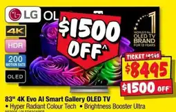 JB Hi-Fi LG 83" 4K Evo AI Smart Gallery OLED TV offer