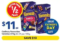Ritchies Cadbury Favourites Varieties offer