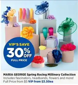 Spotlight Maria George Spring Racing Millinery Collection offer