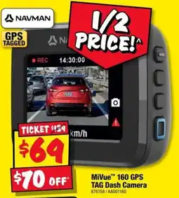 JB Hi-Fi MiVue 160 GPS TAG Dash Camera offer