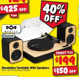 JB Hi-Fi Marley Revolution Turntable With Speakers offer