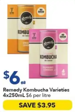 Ritchies Remedy Kombucha Varieties offer