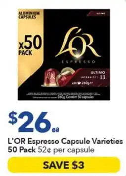 Ritchies L'OR Espresso Capsule Varieties offer